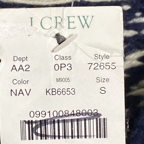 J.Crew NEW 100% Lambs Wool Vintage Nordic Ski Sweater Size S - Picture 9 of 9